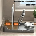 thumbnail image 6 of kkbbma under $5 Pot lid Holder And Spoon Rest, 2 Layers Lid And Spoon Rest Pot Lid Organizer With Drip Tray, Multifunctional Utensils Pan Pot Cover Lid Rack Shelf for Pot Lids, Spatulas, 6 of 9