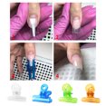 thumbnail image 3 of Thinson 10pcs/bag Nail Pinching Clips Plastic Manicure Pincher C Curve Nail Art Fixing Tool for Nail Salon, Transparent, 3 of 9