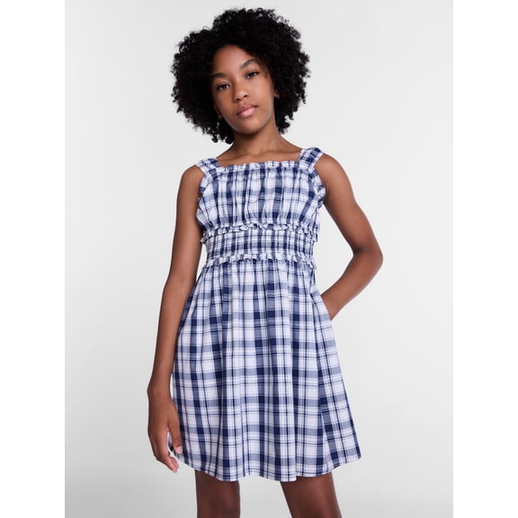 Weekend Academy Girls Printed Cotton Tank Dress with Smocked Waist, Sizes 4-18