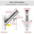 thumbnail image 6 of Flag Pole Holder, 316 Stainless Steel Heavy Duty Concrete Flag Pole Mount for House Outside, USA Wall Brick Flag Pole Bracket, 1 Inch, 6 of 8