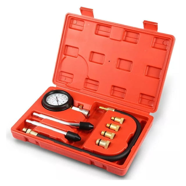 Petrol Engine Cylinder Compression Tester Kit Automotive and Motorcycles Tool 0-300PSI Engine