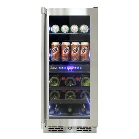 Vinotemp 15-Inch Outdoor Dual-Zone Wine & Beverage Cooler