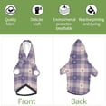 thumbnail image 6 of Haiem Purple Floral Gingham Check Plaid for Winter Dog Hoodie Sweatshirts with Pockets Warm Dog Clothes for Small Dogs Chihuahua-Small, 6 of 7