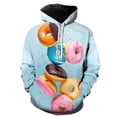 thumbnail image 2 of Sudadera con capucha con estampado 3D de postres de chocolate y donas para hombre y niño, moda urbana, manga larga, unisex, para invierno, estilo Harajuku, 2 of 4