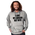 thumbnail image 5 of Love My Smokin Hot Wife Funny Spouse Hoodie Hooded Sweatshirt Men Brisco Brands S, 5 of 6