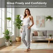 Couver Womens Cotton Stretch Active Jersey Jogger Pants with Pockets, Black, Large, 1-Pack