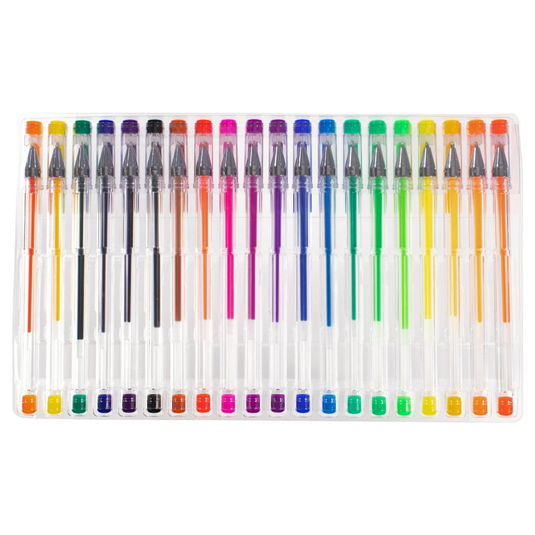 Craft County 100 Pack of Gel Pens - Neon, Glitter, Pastel, Metallic Colored  Pens – Back to School Fun