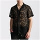 thumbnail image 1 of pstuiky camisetas de hombre, Blusa informal de encaje con botones y manga corta para hombre camisas casuales para hombre l, 1 of 9