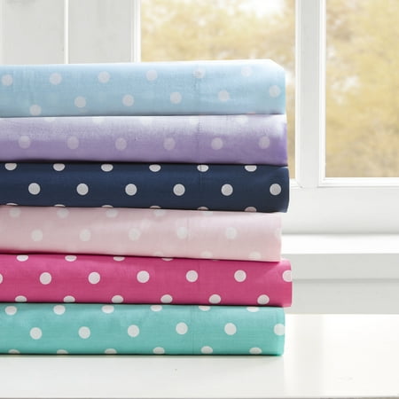 Home Essence Teen Polka Dot 180 Thread Count Cotton Sheet Set