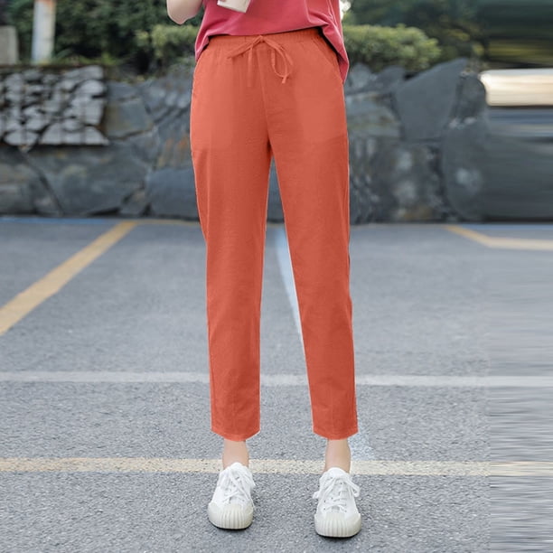 WILLBEST Pantalones Casuales para Mujer, Pantalones Palazzo de Cintura Alta de Verano para Mujer, Pantalones Largos de Pierna Ancha con Bolsillo para Un Uso Diario Cómodo y Elegante. Grande