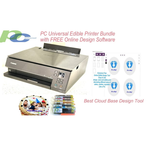 PC Universal Edible Printer Bundle- Brand New All-in-1 Printer with Edible Paper Inks by PC Universal -