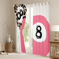 thumbnail image 3 of jejeloiu Cheetah Leopard Pattern Blackout Curtains Set of 2 (52x84 Each),Billiard Games Gamer Window Curtains For Girls Teens, 3 of 6