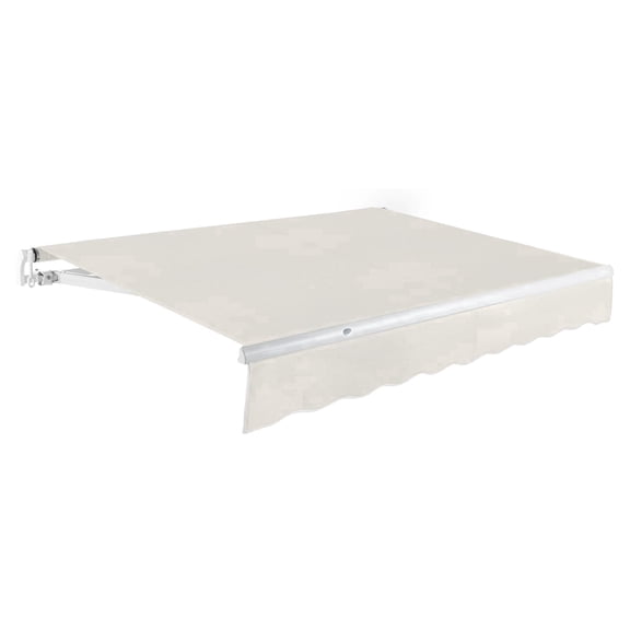 Awntech 12 Ft Maui Manual Heavy Duty Patio Retractable Awning (144in x 9.25in x 120in), Oatmeal Tweed