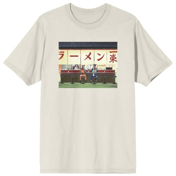 Naruto Shippuden Dinner Time Crew Neck Short Sleeve Tofu Unisex Adult T-shirt-Small