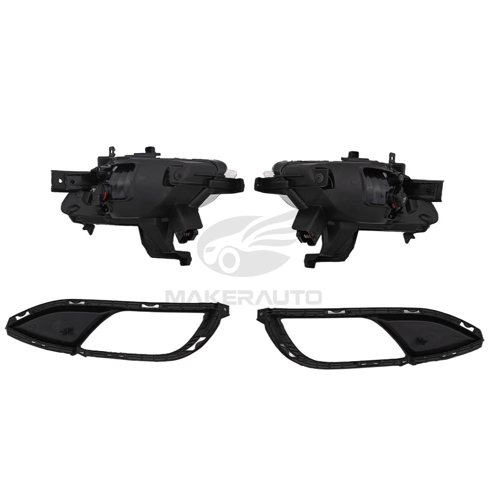 Fog Lights Bezels Trim Lamp Assembly with Bulbs for 2014-2016 Kia Forte