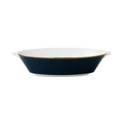 Wedgwood Byzance Oval Serving Bowl- 13.4, Navy