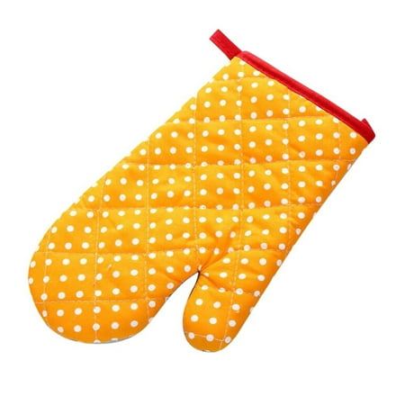 

Miyuadkai Oven Mitts Pot Oven Pad Gloves Proof Microwave Protected Dot Heat Mitts Cooking Kitchen Kitchen，Dining & Bar kitchen Yellow one Size