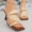 #0131-Beige, variant on Women's Satin Slip On Mules, Open Toe Thick Sole Casual Loafers, Comfortable Crisscross Knot Design for Spring Summer Gift