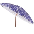 thumbnail image 3 of (2 pack) Mainstays 6.5' Blue Palm Print Octagon Beach Umbrella, Tilt, 3 of 3