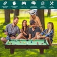 thumbnail image 3 of RayChee 36in Mini Tabletop Pool Set Portable Billiards Game, Includes Game Balls, Sticks, Chalk, Brush and Triangle for the Family, Office, Party (Light Woodgrain), 3 of 6
