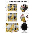 thumbnail image 3 of Sunflower Gnomes Dish Drying Mat for Kitchen Counter, Super Absorbent Quick Dry Coffee Bar Mat Pad Thin Diatomaceous Sink Mat Non Slip Dish Drainer Mat 23.5x15.5 Black White Plaid Bee Spring Floral, 3 of 6