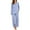 01-Spot Blue, variant on MINTREUS Women's Pajama Set Long Sleeve Sleepwear Set Soft Two Piece Matching Set with Pockets
