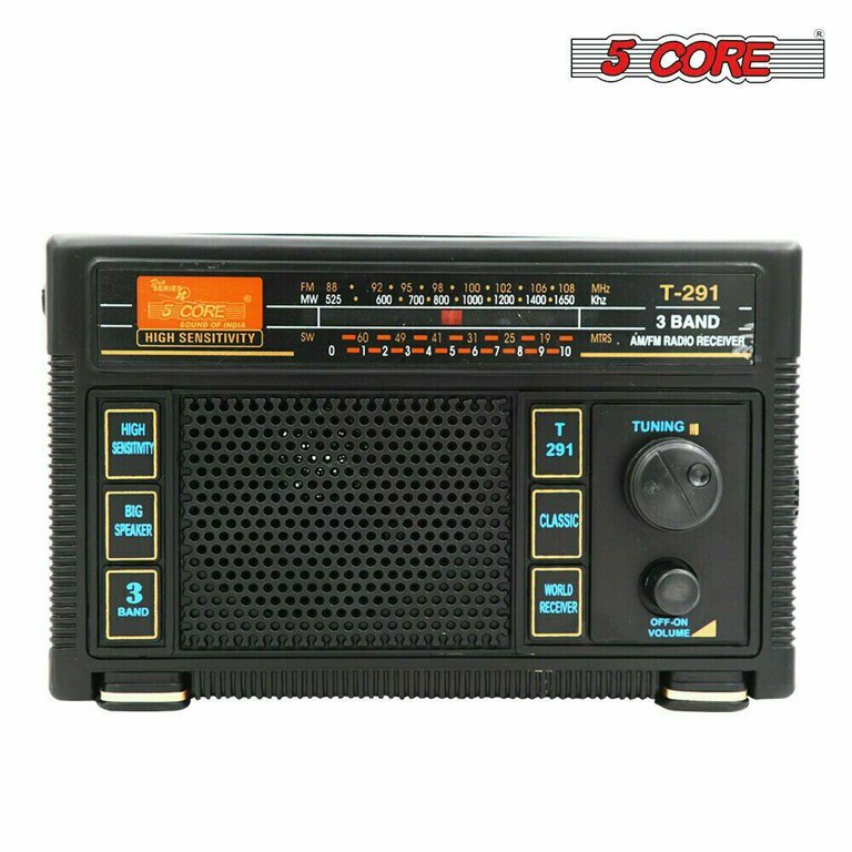 Radio Retro Transistor Best Reception Antenna Sound AM FM 3 Band