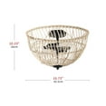 thumbnail image 5 of 2-Light Boho Semi Flush Mount Ceiling Lighting, Retro Rattan Ceiling Lighting, Farmhouse Close to Ceiling Light for Living Room Bedroom kitchen, 5 of 7