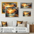 thumbnail image 4 of Designart "Orange And Green Shimmering Shores I" Beach Canvas Print, 4 of 5