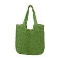 thumbnail image 1 of Bolsos de playa para mujeres Verano Bolso de hombro tejido grande suave Bolso de playa Tote Bolsa de paja para vacaciones de verano, 1 of 4