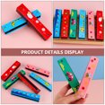 thumbnail image 4 of Miangastore Child Harmonica Double Row Diatonic Musical Instrument 4Pcs Wood, 4 of 8