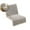 Gray, variant on Plush Office Recliner Seat Cushion with Backrest, Thick Mat for Chairs Stools Sofas, 17.7x39.3"