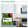 thumbnail image 4 of 564XL 564 Ink Cartridge 564 XL Printer Ink Cartridges Combo Pack with OfficeJet 4620 4622 Photosmart 5520 6520 7510 Printer (5 Pack 2 Black 1 Cyan 1 Yellow 1 Magenta), 4 of 8