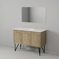 thumbnail image 6 of Lexora Home Lancy 48" Single Quartz Top Bathroom Vanity with Mirror in Rustic, 6 of 10