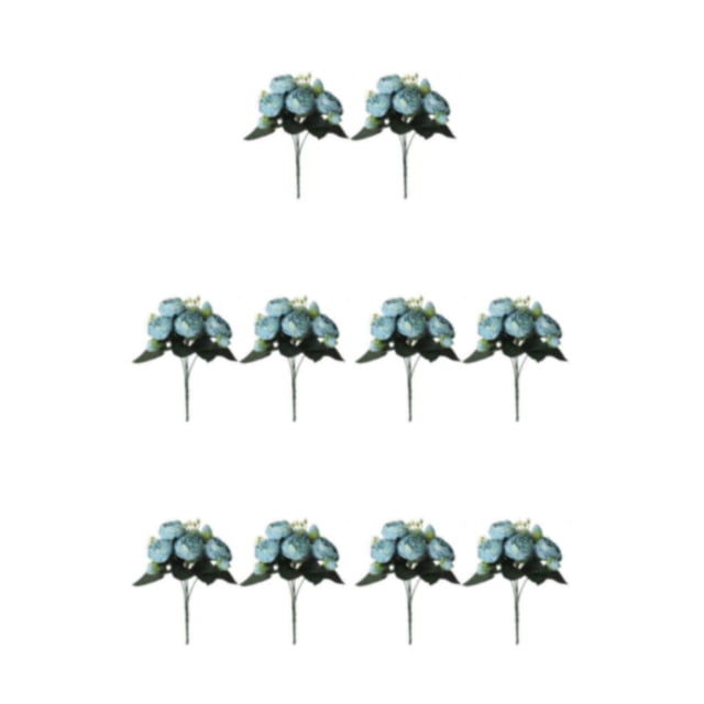 ZheElen Long-lasting Durability Easy To Clean Artificial Flower Arrangement For Wedding Decoration Realistic Appearance blue 5Set