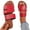 Red, variant on Slides for Women 2025 Minimalist Slip on Summer Flats Comfortable Soft Leather Flat Sandals