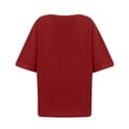 thumbnail image 5 of Alllist Women's Tops Red Floral Short Sleeve Scoop Neck T-Shirts Womens Shirts Under $5, 5 of 6