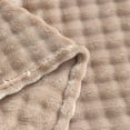 thumbnail image 5 of Exclusivo Mezcla Fleece Throw Blanket for Couch,Super Soft and Warm Lightweight Checkered Pattern Blankets for All Seasons, 27.4x39.6 Inches, khaki, 5 of 5