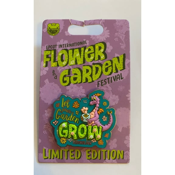 Disney Flower and Garden 2021 Figment Let your Garden Grow Passholder LE Pin New