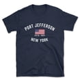 thumbnail image 1 of Port Jefferson New York Patriot Men's Cotton T-Shirt, 1 of 1