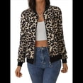 thumbnail image 1 of Chaqueta con Cremallera y Estampado de Leopardo para Mujer, Chaquetas de Larga, Prendas de Vestir Exteriores Estampado de Leopardo S, 1 of 8
