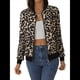 thumbnail image 1 of Chaqueta con Cremallera y Estampado de Leopardo para Mujer, Chaquetas de Larga, Prendas de Vestir Exteriores Estampado de Leopardo S, 1 of 8