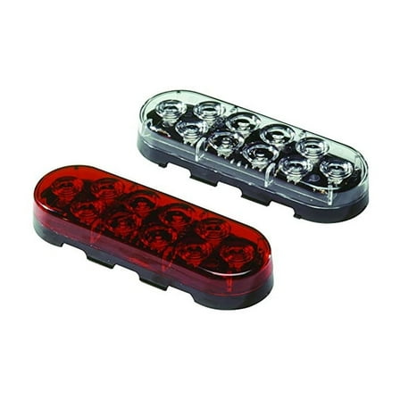 Innovative Lighting 260-4430-7 Oval 6" LED Stop/Turn/Tail Light With Grommet Mount - Red/Red Lens With Plug Back