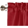 thumbnail image 5 of Merry Christmas Curtains Valances, Santa Claus Belt Red Rod Pocket Cafe Valance Short Window Curtains for Kitchen, Bedroom, Living Room, 1 Panel, 54"X18", 5 of 5