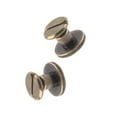 thumbnail image 3 of 20pcs Flat Head Copper Flat Round Head Rivets Button With Screw Brass Screws Nuts Nails Rivets For Leather Craft Bag Shoes Decoration, 3 of 8