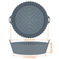 thumbnail image 4 of 2 ollas de silicona para freidora de aire con asa, forro reutilizable para freidora de aire resistente al calor, cesta de silicona para freidora de aire, bandeja redonda para hornear de 7,9 pulgadas,, 4 of 11