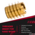 thumbnail image 2 of E-Z Lok Threaded Insert, Brass, Knife Thread, 6-32 Internal Threads, 0.375" Length (Pack of 25), 2 of 5