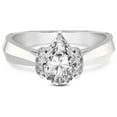 thumbnail image 4 of IGI Certified 2 Carat Pear Shape Lab Grown Diamond Engagement Ring | 14K White Gold | Delanie Side Cuff Lab Diamond Ring | FG-VS1-VS2 Quality Friendly Diamonds, 4 of 6