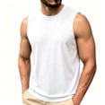 thumbnail image 2 of Kalauyu Sleeveless Gym Tank Tops for Men Round Neck Soft Smooth Breathable Loose Solid Color Summer Athletic Muscle Basic Tank Tops, 2 of 5