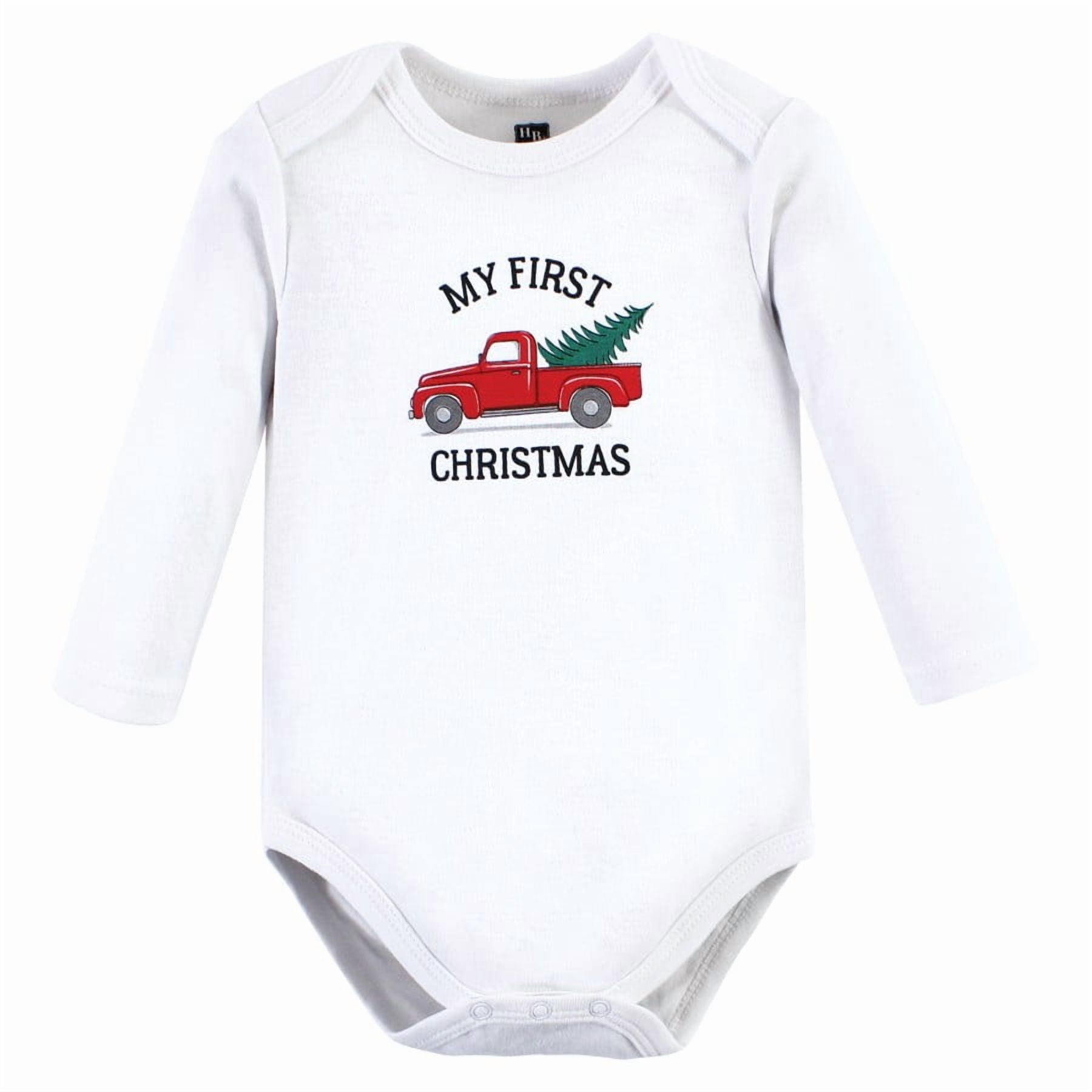 Hudson Baby Cotton Long-Sleeve Bodysuits, 3- Pack, Newborn- 24 Months